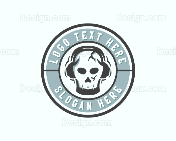 Skull DJ Headphones Logo