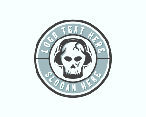 Skull Disc Jockey Headphones logo