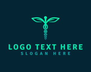 Medical Leaf Caduceus logo