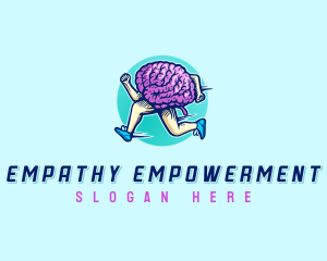 Mental Running Brain logo design