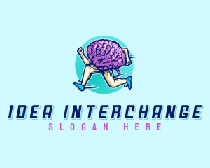 Mental Running Brain logo design