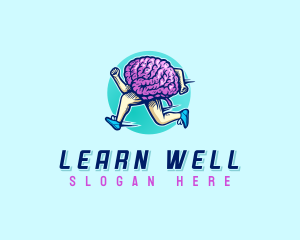 Mental Running Brain logo design