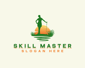 Woman Golf Game logo design