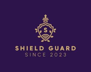Sword Shield Regal Wreath  logo design