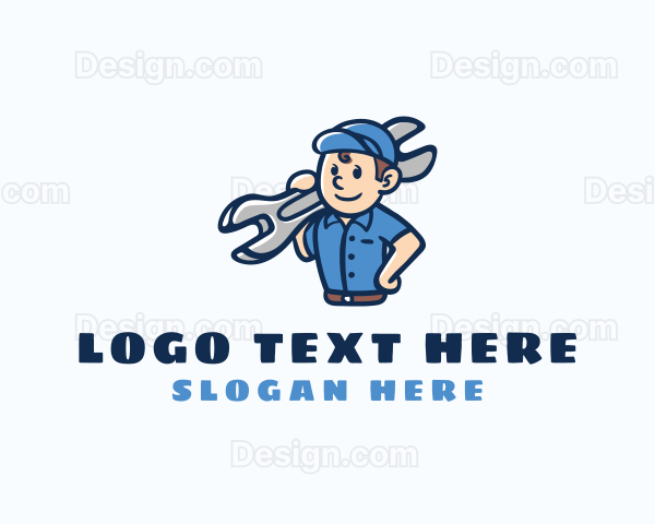 Wrench Mechanic Repair Logo