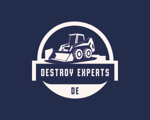 Construction Demolition Bulldozer logo design