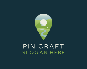 Golf Course Pin logo design