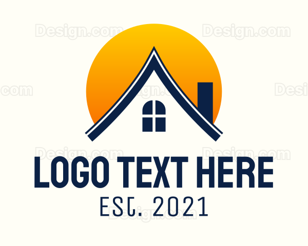 Residential House Sunset Logo