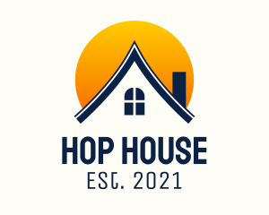 Residential House Sunset logo design