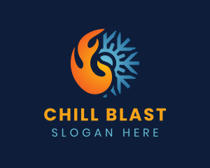 Thermal Flame Snowflake logo