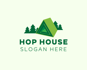 House Roof Forest logo design