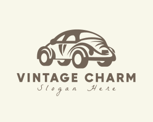 Old Antique Beetle Car logo