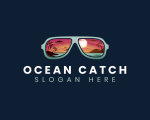 Sunglasses Ocean Beach logo design