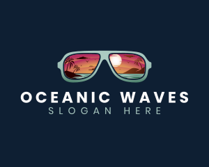 Sunglasses Ocean Beach logo design