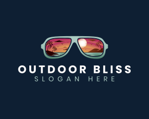 Sunglasses Ocean Beach logo design