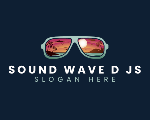 Sunglasses Ocean Beach logo design