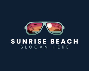 Sunglasses Ocean Beach logo design