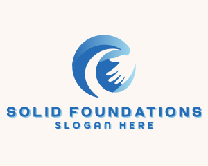 Globe Hand Foundation logo design