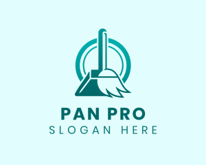 Cleaning Dust Pan Broom logo design