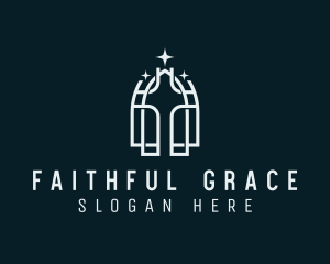 Religious Cross Church logo design