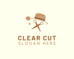 Barber Scissors Hat  logo design