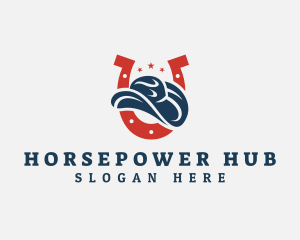 Cowboy Hat Horseshoe Merchandise logo design