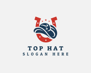 Cowboy Hat Horseshoe Merchandise logo design