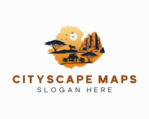 Ethiopia Wildlife Map logo design