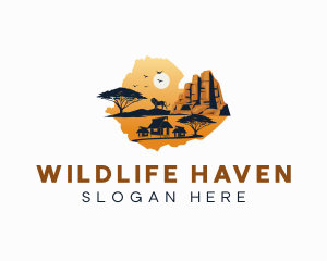 Ethiopia Wildlife Map logo design