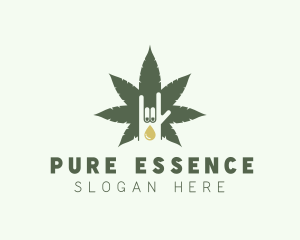 Marijuana Extract Oil logo design