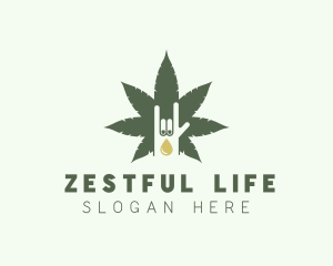 Marijuana Extract Oil logo design