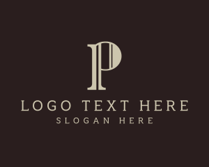 Minimalist Business Letter P logo