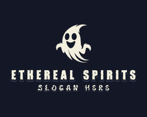 Spooky Haunted Ghost logo design