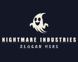 Spooky Haunted Ghost logo design