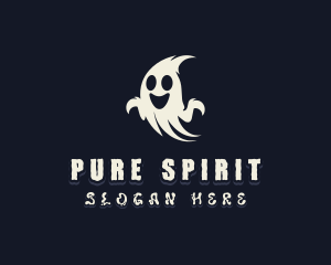 Spooky Haunted Ghost logo design