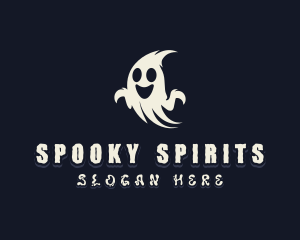 Spooky Haunted Ghost logo design