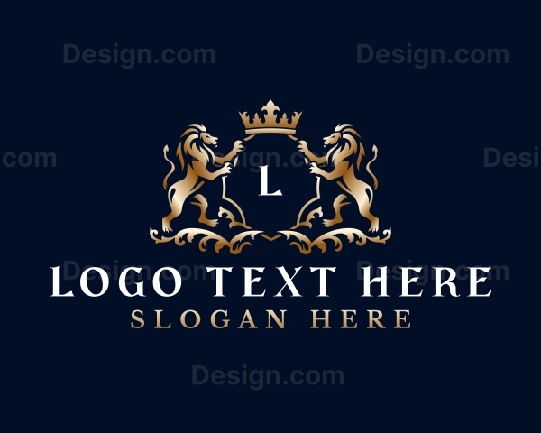 Premium Lion Crown Logo