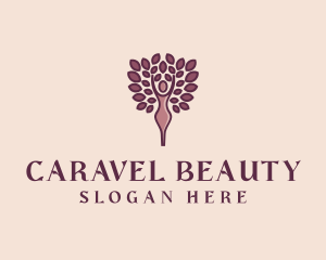 Woman Beauty Tree logo design