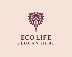 Woman Beauty Tree logo design