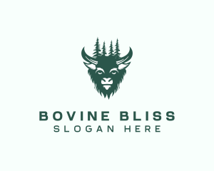 Native Wild Bison logo design