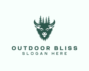 Native Wild Bison logo design