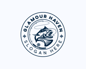 Sea Bass Marine Fishing Logo