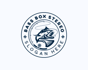 Sea Bass Marine Fishing logo design