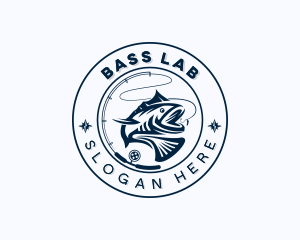 Sea Bass Marine Fishing logo design