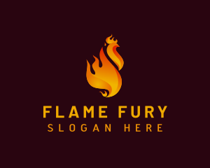 Flame Chicken Restaurant logo design