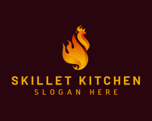 Flame Chicken Restaurant logo design