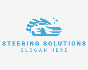 Sedan Car Wash Cleaner Logo