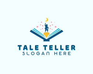 Child Kindergarten Book  logo design