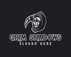 Spooky Skull Reaper logo design