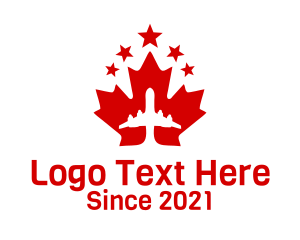 Airplane Maple Leaf logo